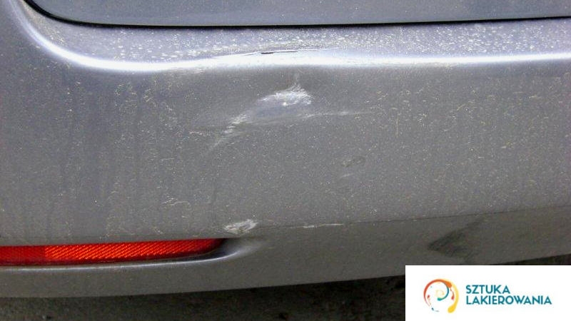 usługi lakiernicze - Ełk, Warszawa, Białystok, SztukaLakierowania - wgniecenie i rysy na tylnym zderzaku Fiat